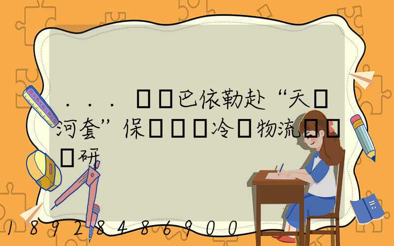 ...處長巴依勒赴“天賦河套”保鮮倉儲冷鏈物流園區調研
