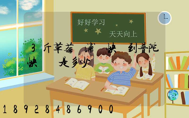 3斤草莓從浦東快遞到普陀快遞費是多少