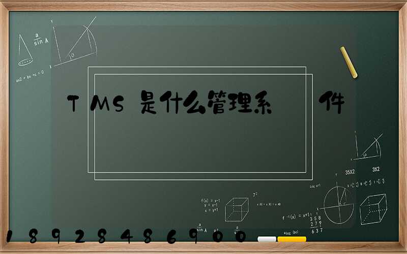 TMS是什么管理系統軟件