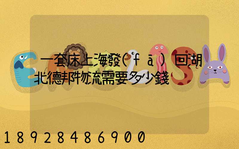 一套床上海發(fā)回湖北德邦物流需要多少錢