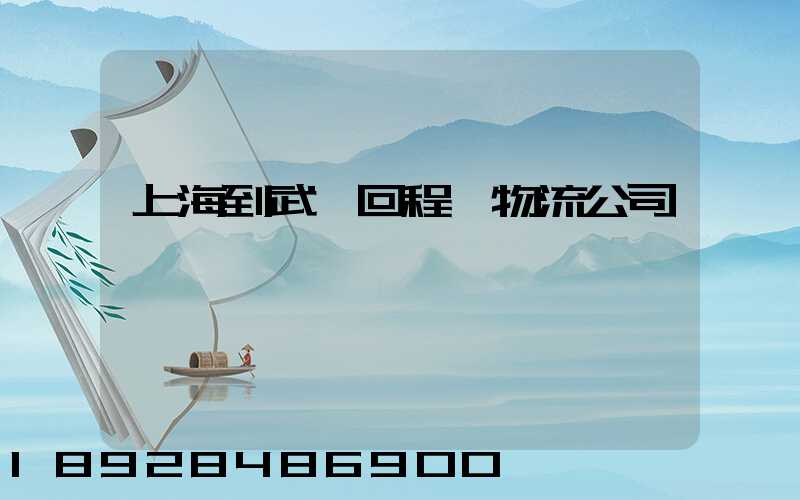 上海到武漢回程車物流公司