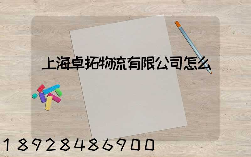 上海卓拓物流有限公司怎么樣