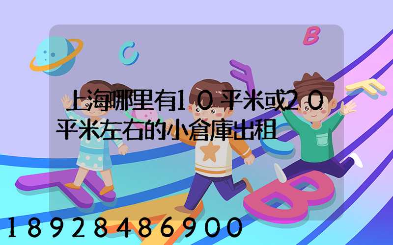 上海哪里有10平米或20平米左右的小倉庫出租