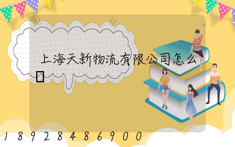 上海天新物流有限公司怎么樣