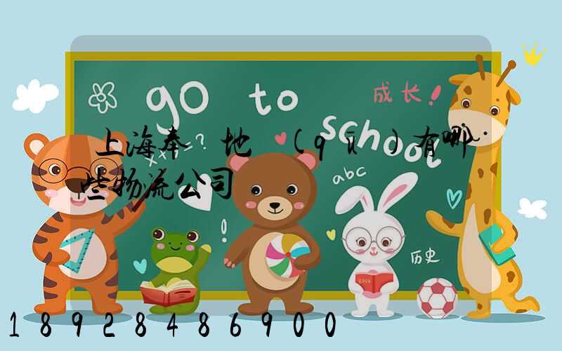 上海奉賢地區(qū)有哪些物流公司