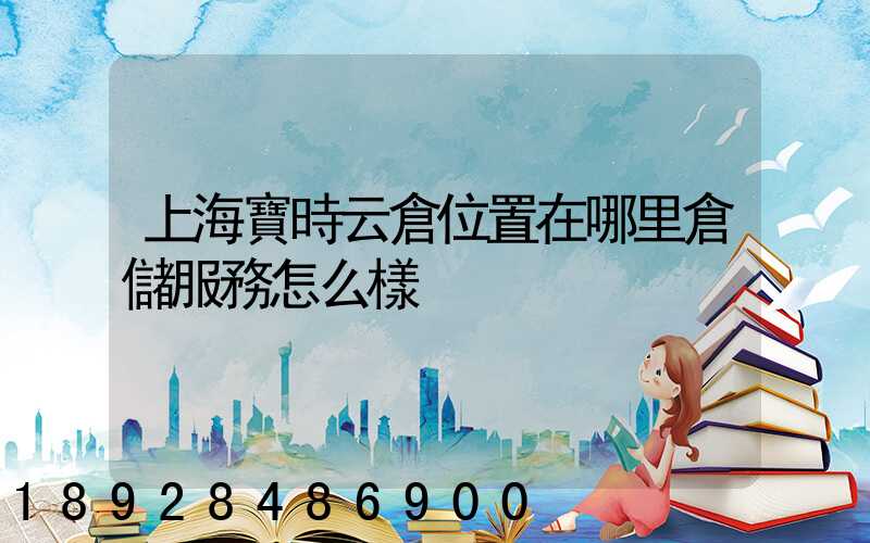 上海寶時云倉位置在哪里倉儲服務怎么樣