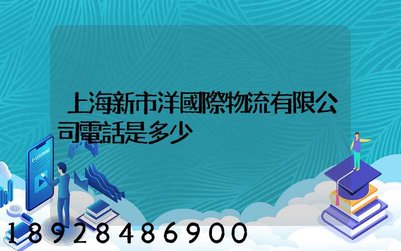 上海新市洋國際物流有限公司電話是多少