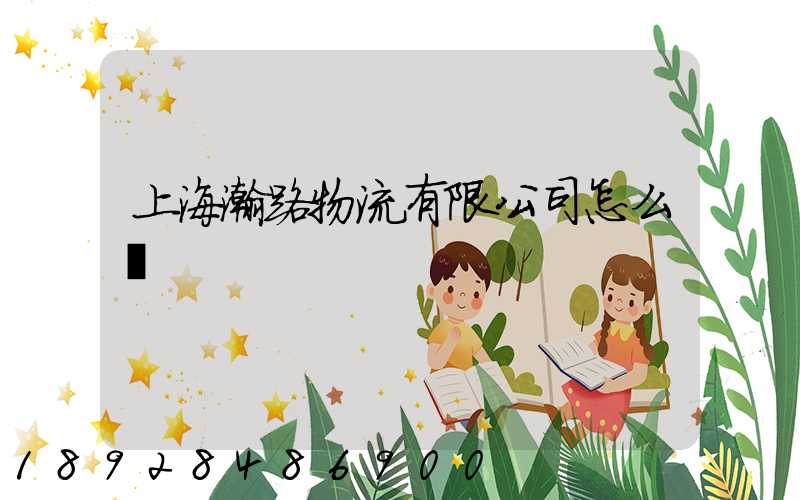 上海瀚路物流有限公司怎么樣