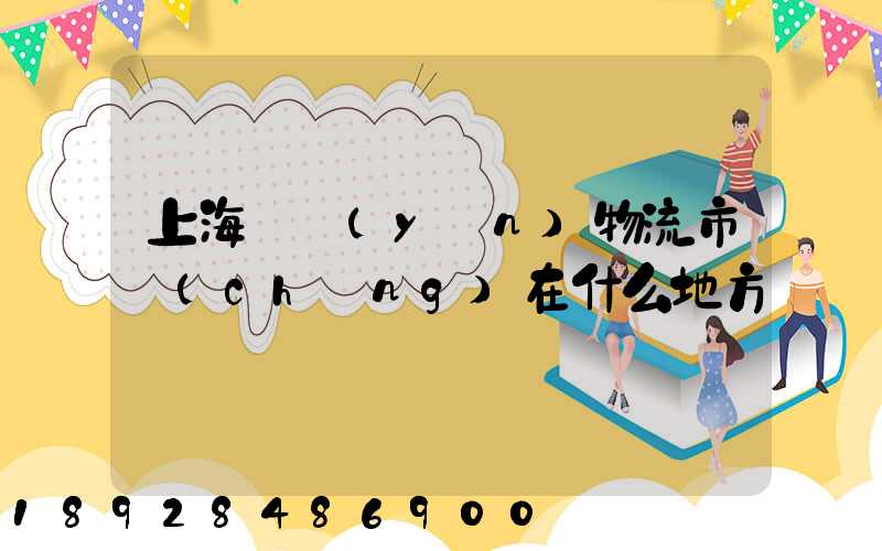 上海貨運(yùn)物流市場(chǎng)在什么地方