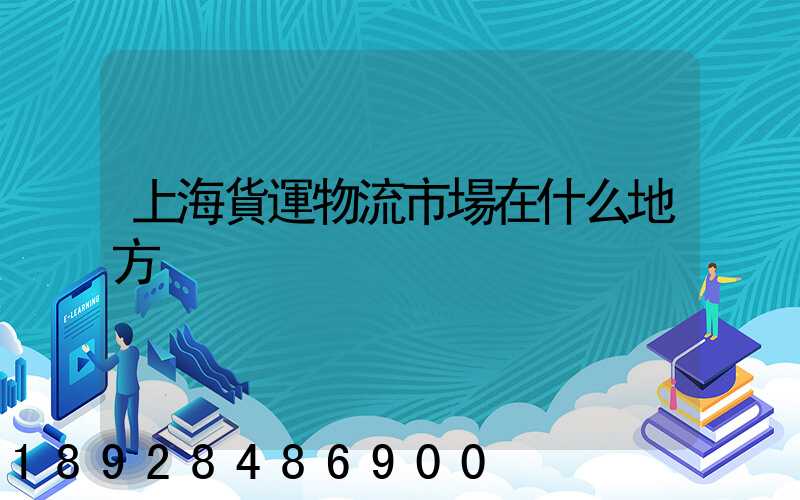 上海貨運物流市場在什么地方