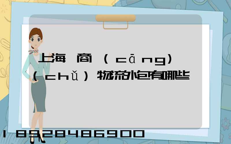 上海電商倉(cāng)儲(chǔ)物流外包有哪些