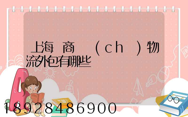 上海電商倉儲(chǔ)物流外包有哪些