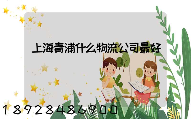 上海青浦什么物流公司最好