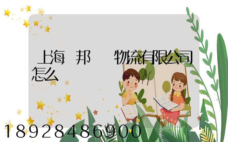 上海鴻邦國際物流有限公司怎么樣