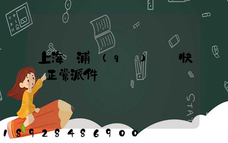 上海黃浦區(qū)順風快遞正常派件嗎