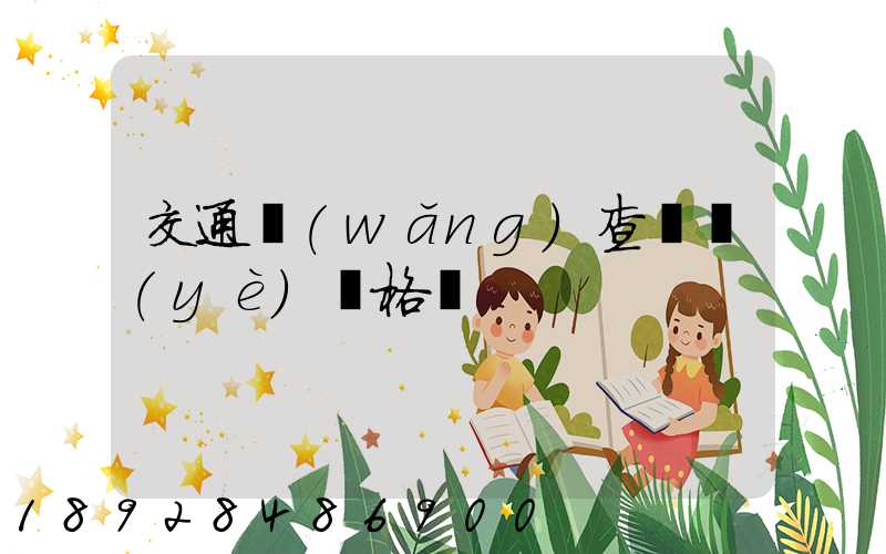 交通網(wǎng)查從業(yè)資格證