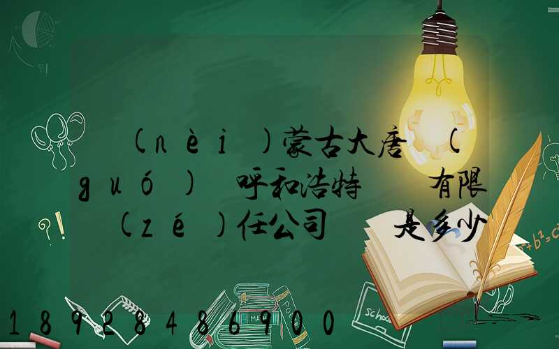 內(nèi)蒙古大唐國(guó)際呼和浩特鋁電有限責(zé)任公司電話是多少