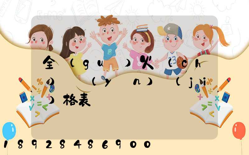 全國(guó)火車(chē)貨運(yùn)價(jià)格表