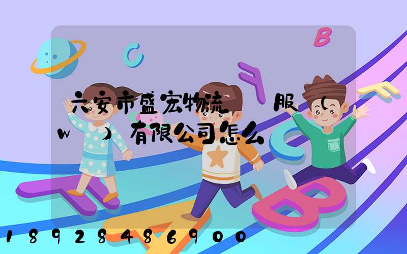 六安市盛宏物流運輸服務(wù)有限公司怎么樣