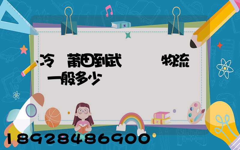 冷從莆田到武漢凍車物流運費一般多少