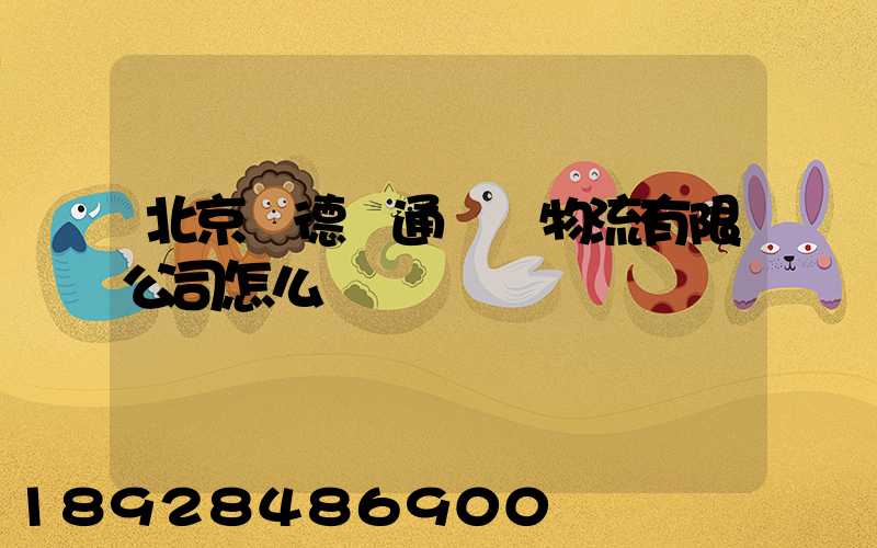 北京東德順通國際物流有限公司怎么樣