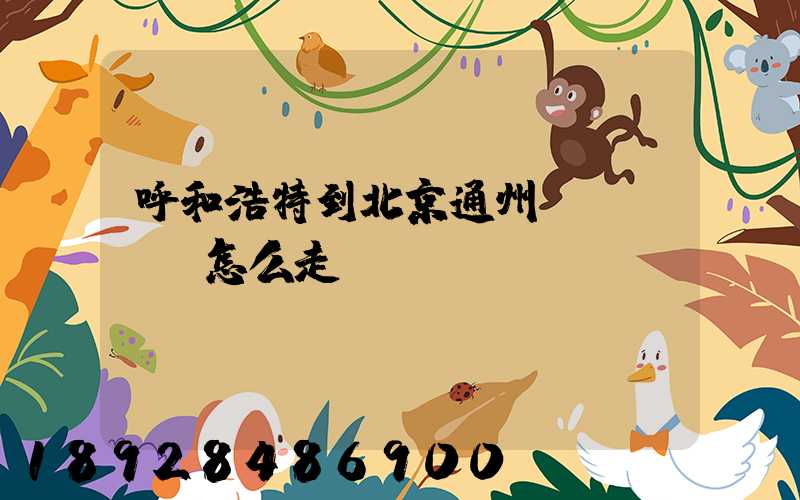 呼和浩特到北京通州區(qū)怎么走