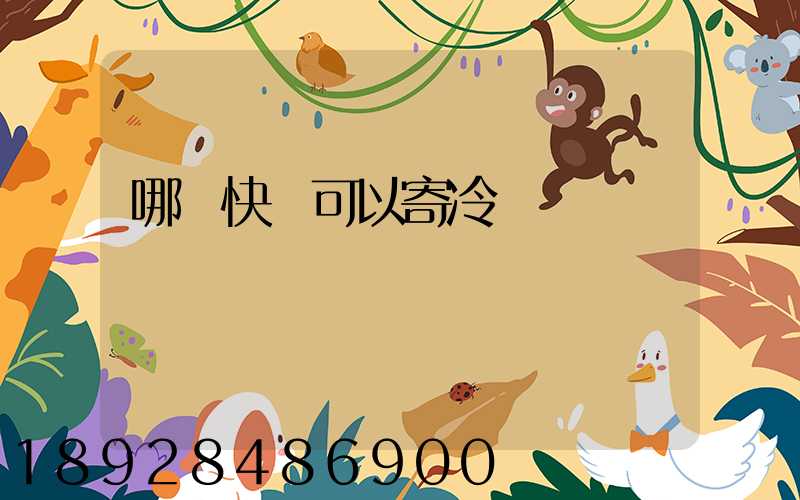 哪個快遞可以寄冷鏈醫藥