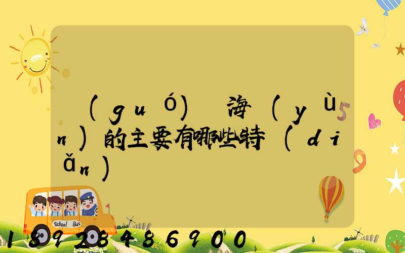 國(guó)際海運(yùn)的主要有哪些特點(diǎn)