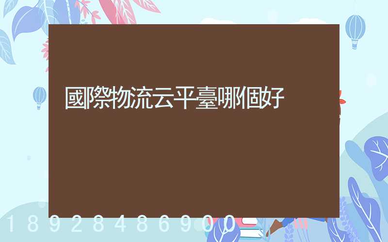 國際物流云平臺哪個好