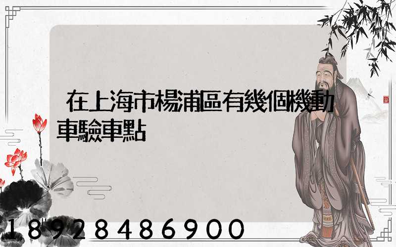 在上海市楊浦區有幾個機動車驗車點