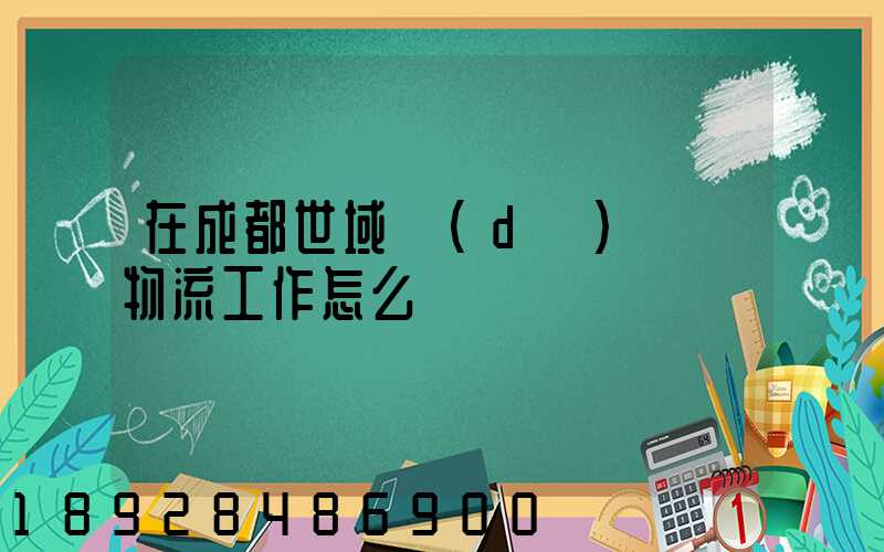 在成都世域達(dá)國際物流工作怎么樣