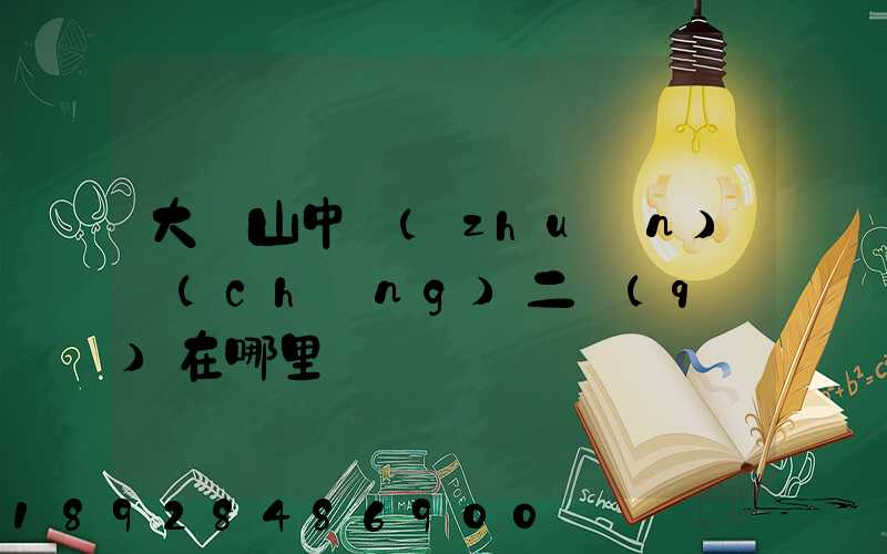 大嶺山中轉(zhuǎn)場(chǎng)二區(qū)在哪里