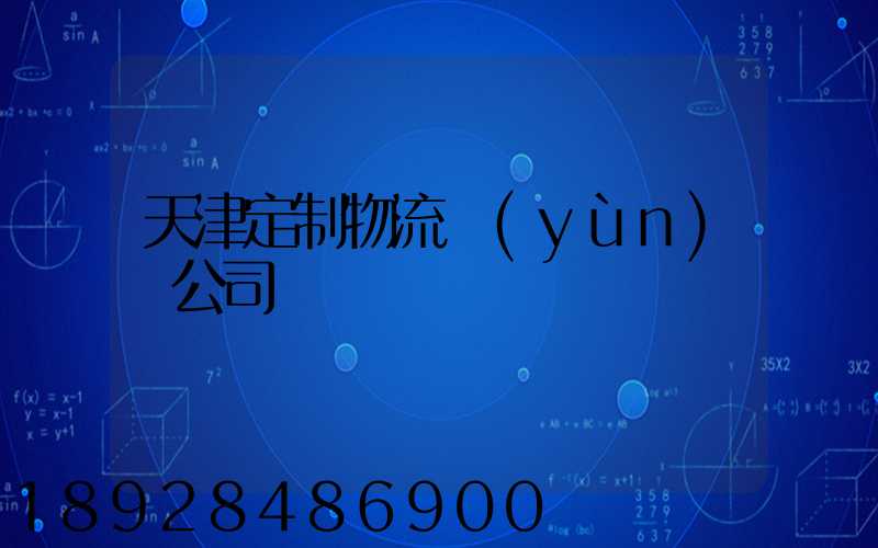 天津定制物流運(yùn)輸公司