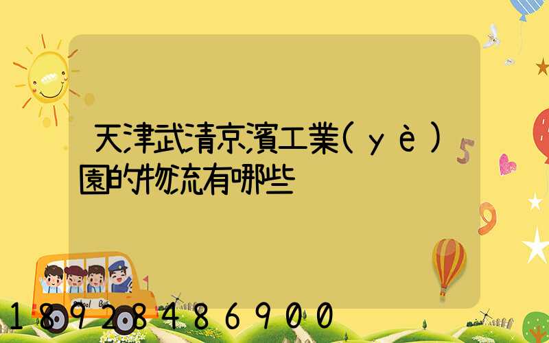 天津武清京濱工業(yè)園的物流有哪些