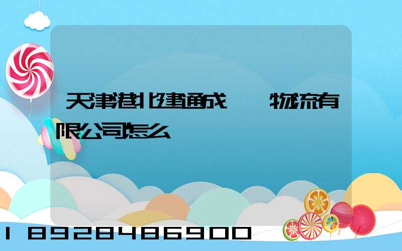 天津港北建通成國際物流有限公司怎么樣