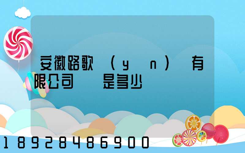 安徽路歌運(yùn)輸有限公司電話是多少
