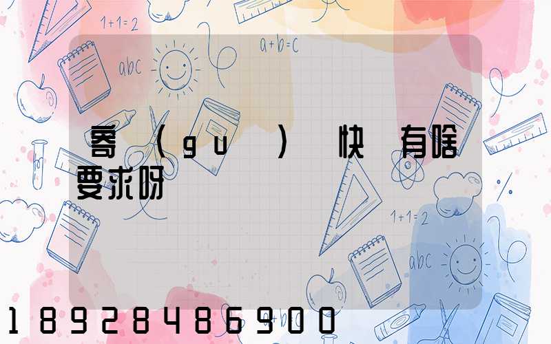 寄國(guó)際快遞有啥要求呀