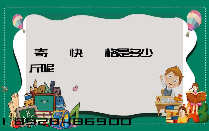 寄國際快遞價格是多少錢一斤呢