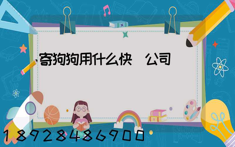 寄狗狗用什么快遞公司