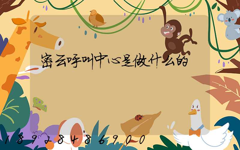 密云呼叫中心是做什么的