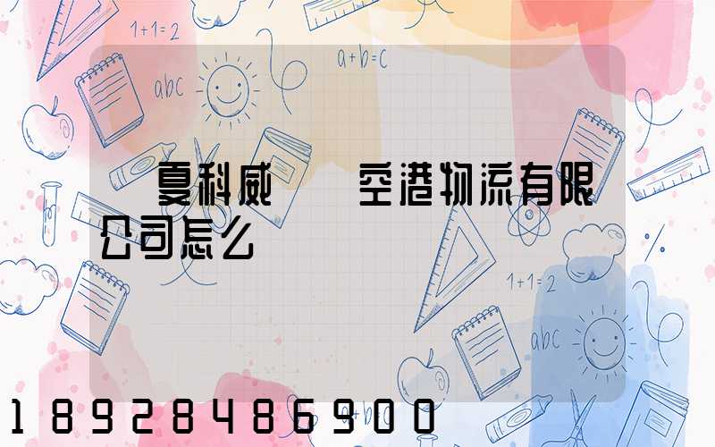 寧夏科威國際空港物流有限公司怎么樣