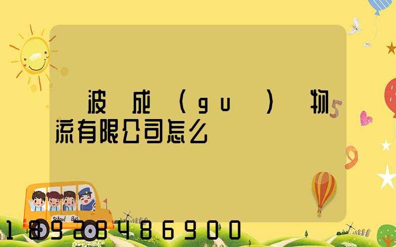 寧波嶸成國(guó)際物流有限公司怎么樣
