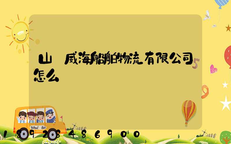 山東威海船舶物流有限公司怎么樣