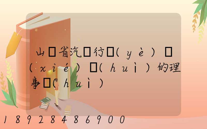 山東省汽車行業(yè)協(xié)會(huì)的理事會(huì)