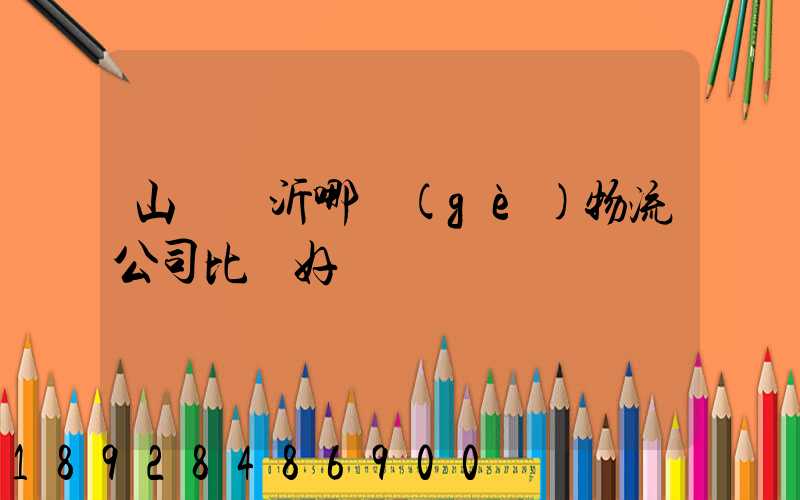 山東臨沂哪個(gè)物流公司比較好