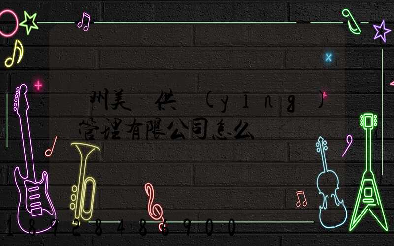 廣州美順供應(yīng)鏈管理有限公司怎么樣