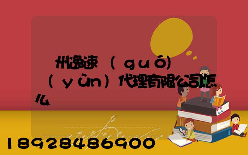 廣州逸速國(guó)際貨運(yùn)代理有限公司怎么樣