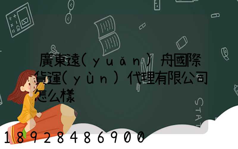 廣東遠(yuǎn)舟國際貨運(yùn)代理有限公司怎么樣