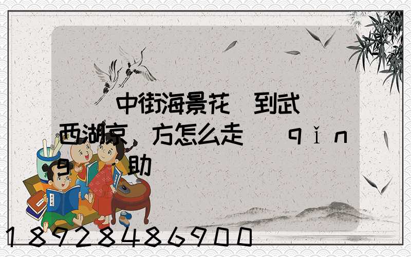從吳中街海景花園到武漢東西湖京東方怎么走請(qǐng)幫助