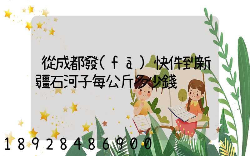 從成都發(fā)快件到新疆石河子每公斤多少錢